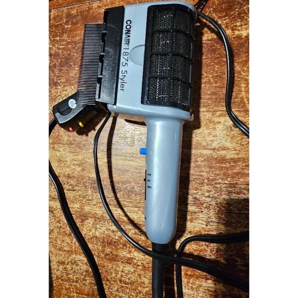 Conair 1875 Watt Unisex Hair Styler Dryer Stylist TESTED Gray Excellent Works